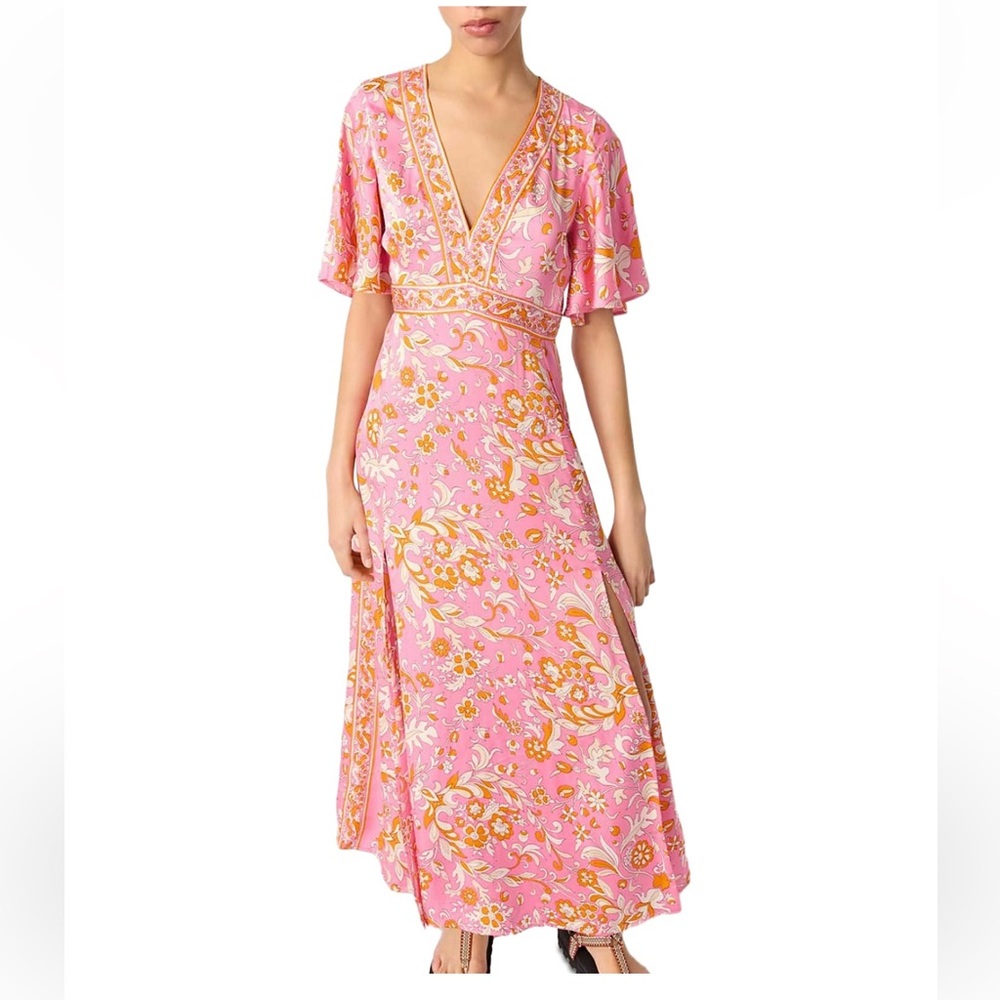 Maje Pink Floral Dress